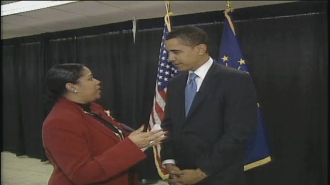 Sherlene Shanklin and President Barack Obama